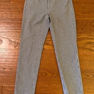 Banana Republic Women's Sloan  Black and White Checkered Cropped Pants